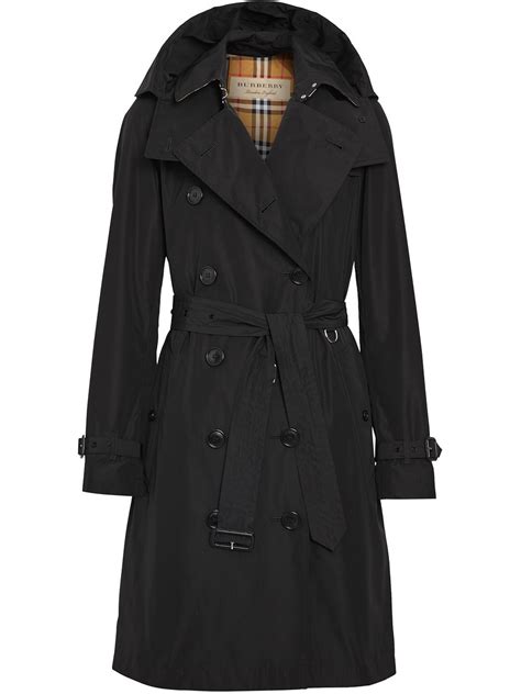 burberry cromardy long hooded coat|burberry trench jacket.